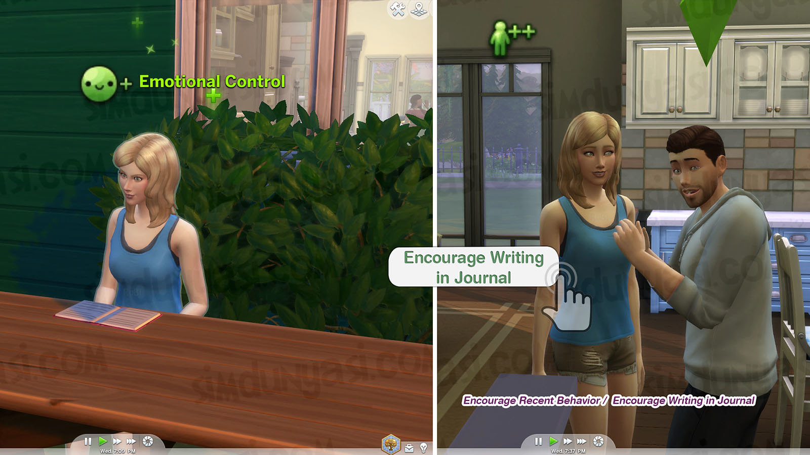 The Sims 4 Parenthood Ebeveynlik Paketi Encourage Recent Behavior Writing in Journal