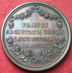 Sloane Dassier medal reverse