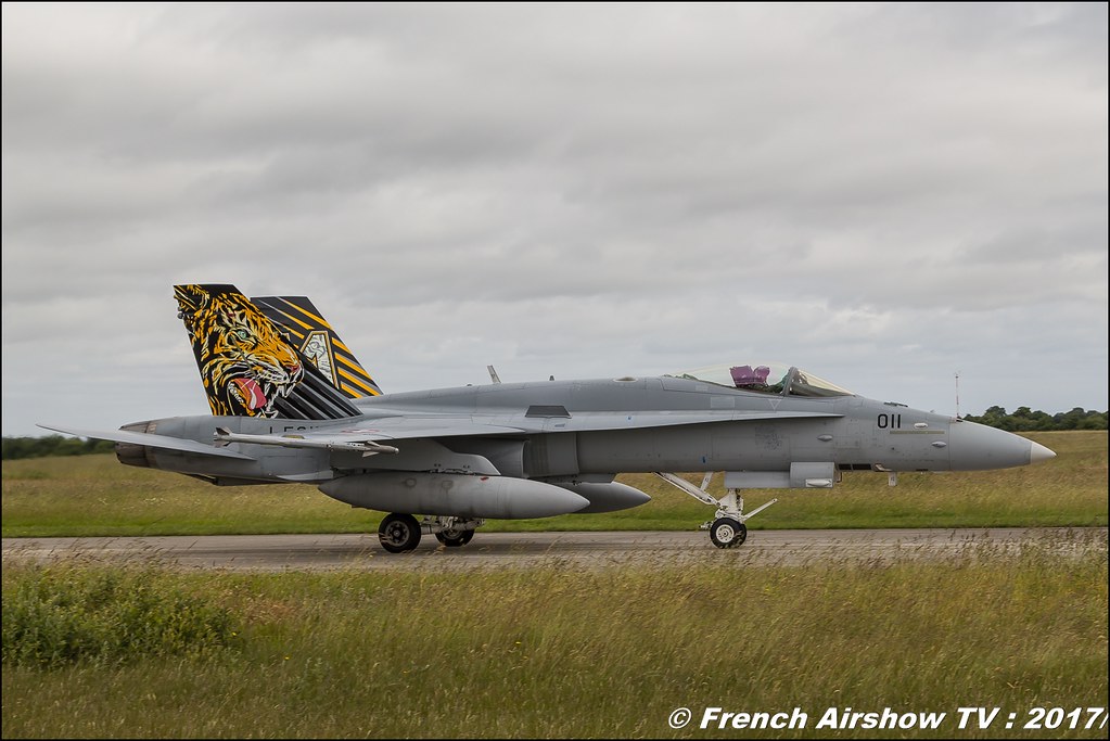 F/A-18C/D Hornet , Staffel 11 swiss , Nato Tiger Meet landivisiau 2017 , NTM2017 ,Spottersday Nato Tigers , Harde to be humble , bretagne 
