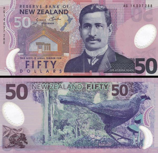 50 dolárov Nový Zéland 2014, polymer P188c