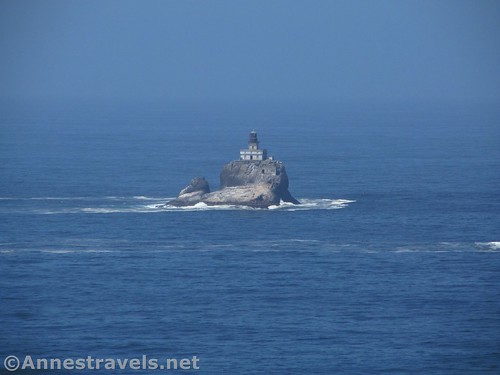 Full-zoom of the Tillamook Head Light from along the lower reaches of the Clatsop Loop Trail in Ecola State Park, Oregon