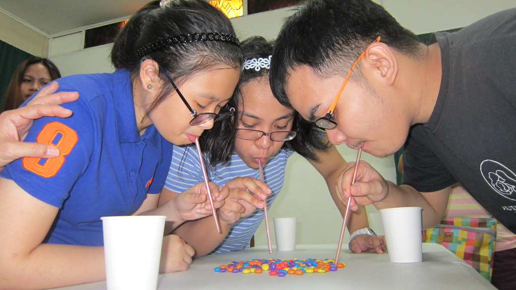 The image shows Pweymates playing indoor games.