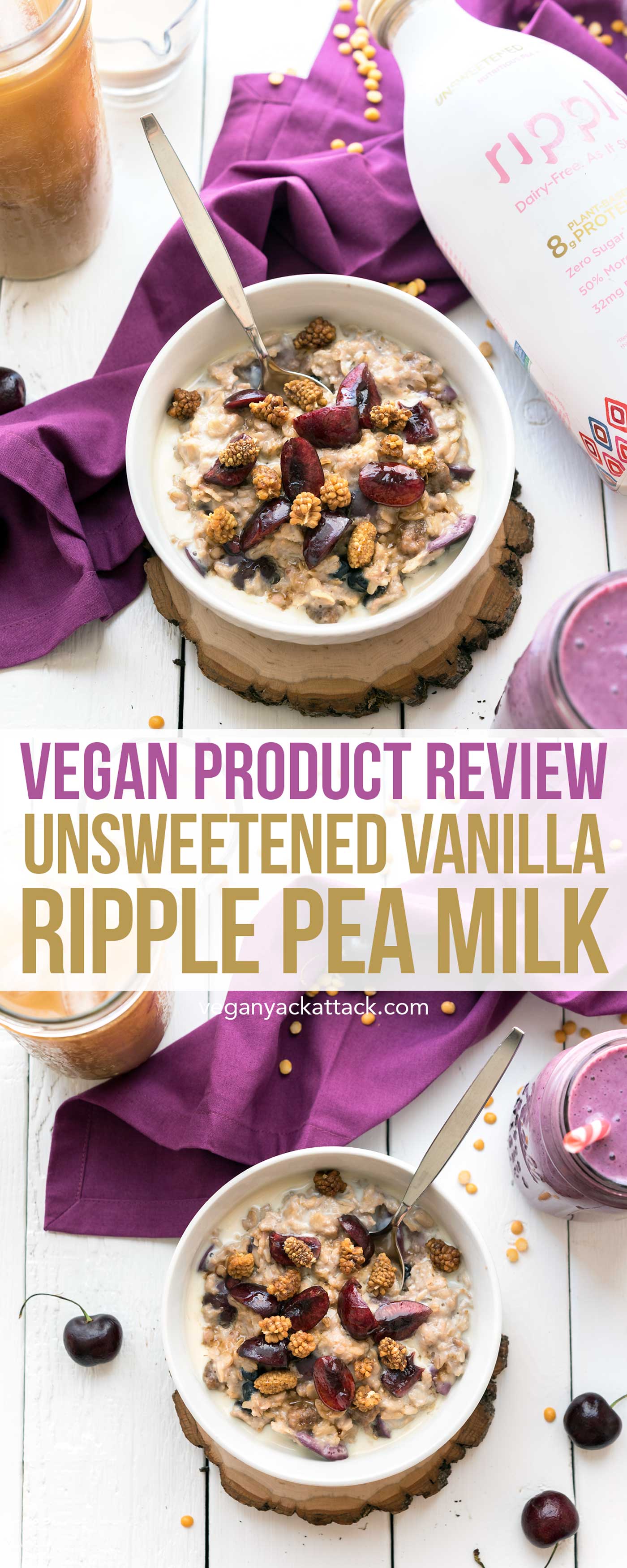 New Product Review! Unsweetened Vanilla Ripple Pea Milk - High in protein, zero sugar, and allergy-friendly! #vegan #soyfree #nutfree #ripplefoods #dairyfreedom