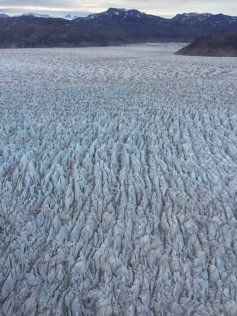 Glaciar Qorqup desde el helicóptero (Groenlandia)