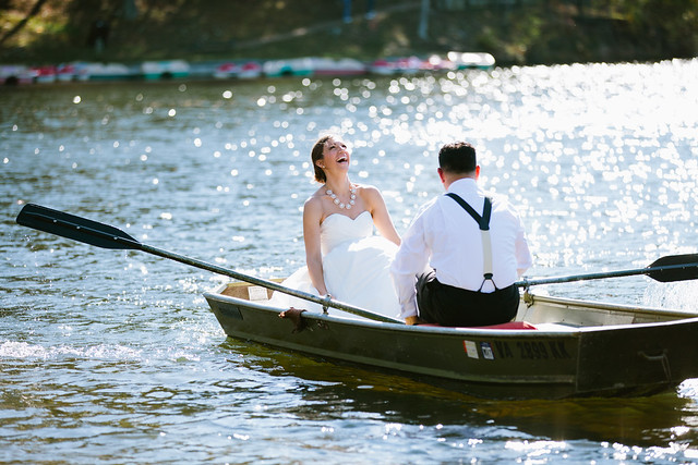 You row row rowed your boat right into my heart - wedding at Douthat State Park, Virginia