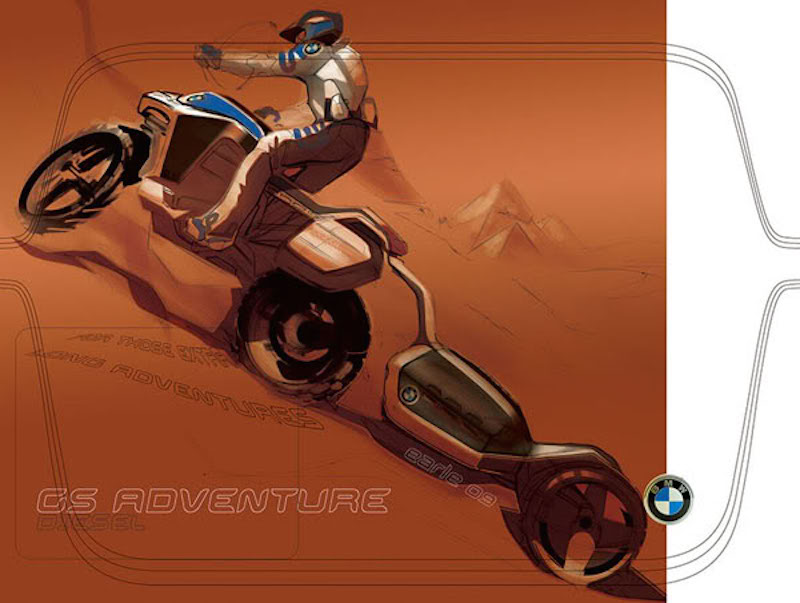 BMW GS Concept w/Cargo Trailer by Alex Earle