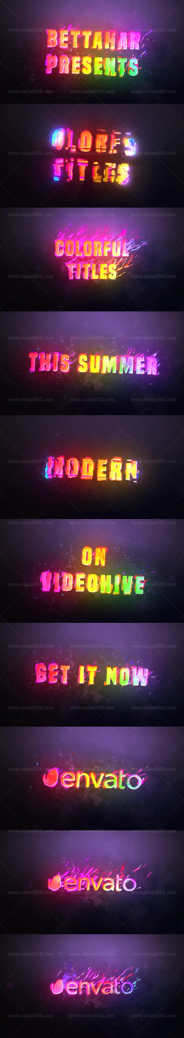 Videohive - Colorful Titles 20198053 - Free Download 