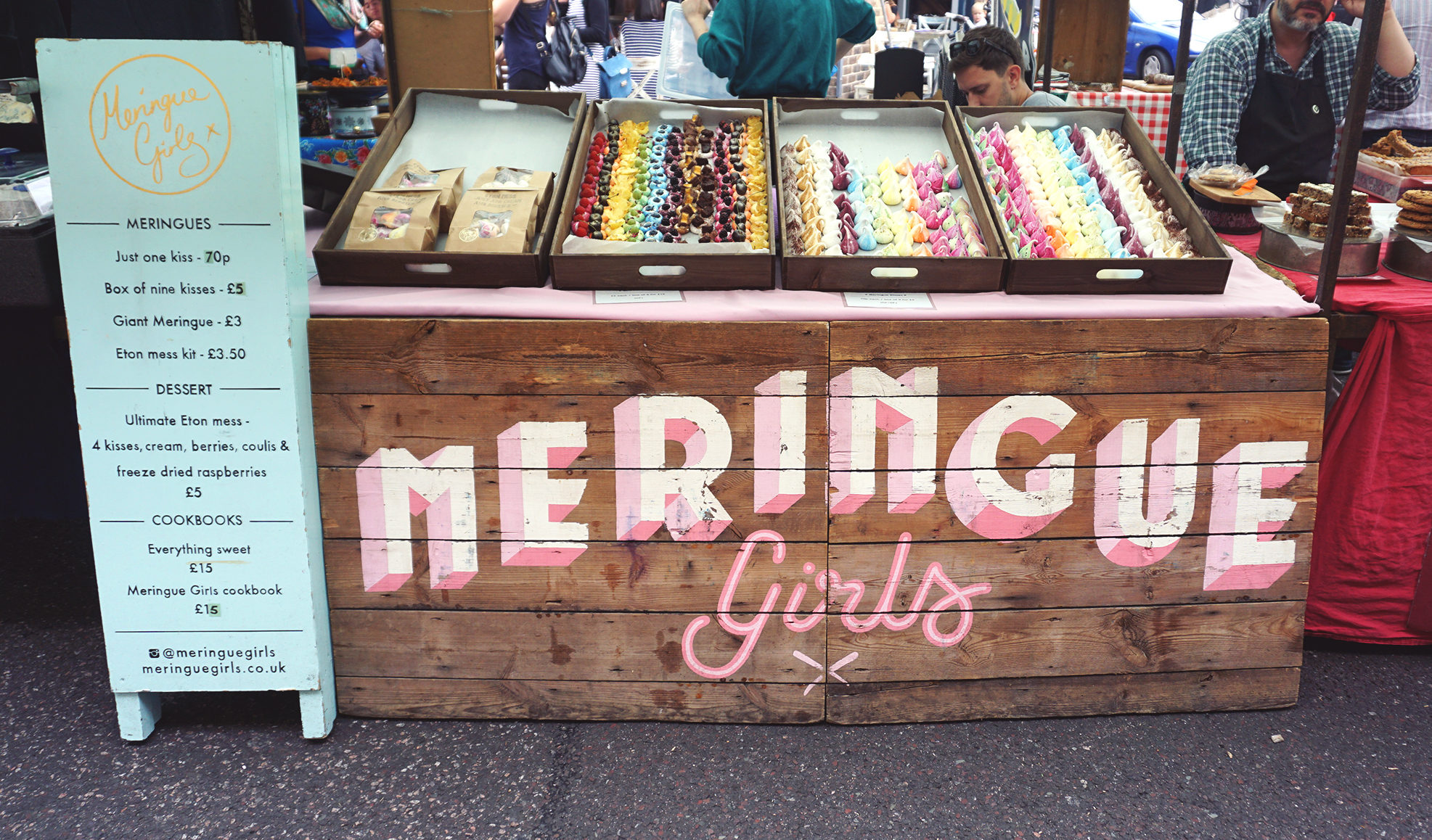 Meringue Girls market stall | gluten free Broadway Market guide | Hackney, London
