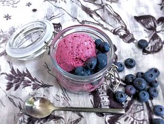Blueberry frozen yoghurt