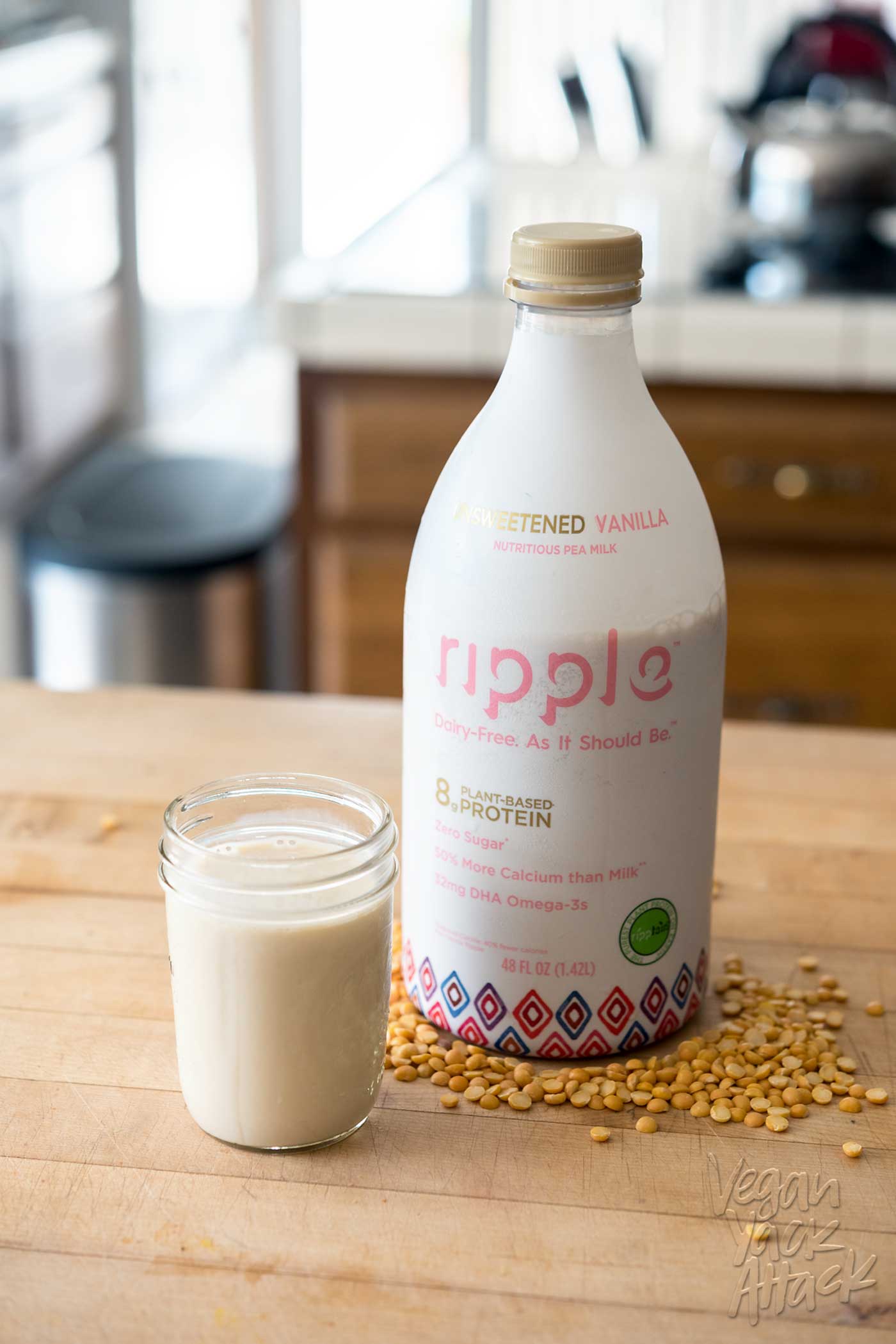 New Product Review! Unsweetened Vanilla Ripple Pea Milk - High in protein, zero sugar, and allergy-friendly! #vegan #soyfree #nutfree #ripplefoods #dairyfreedom
