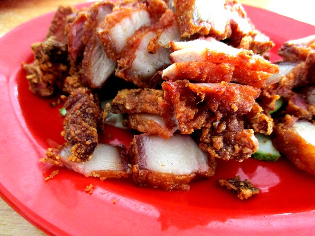 Deep fried ang chao pork