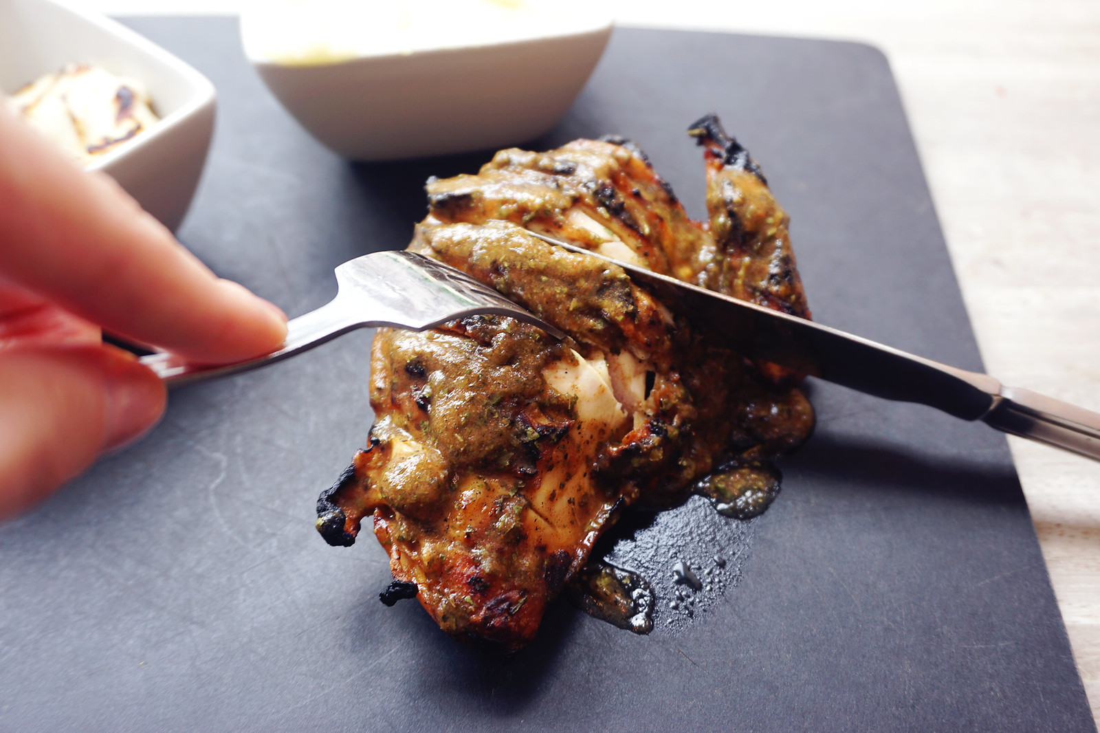 Roosters Piri Piri grilled chicken with Lebanese sauce | gluten free friendly restaurant chain | London + UK