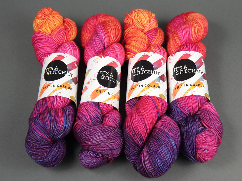 It's a Stitch Up Favourite Sock merino 4 ply in 'Reaction'