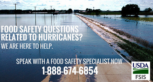 Consumers with questions about food safety related to power outages, or any other food safety question, should call the USDA Meat and Poultry Hotline at 1-888-MPHotline.