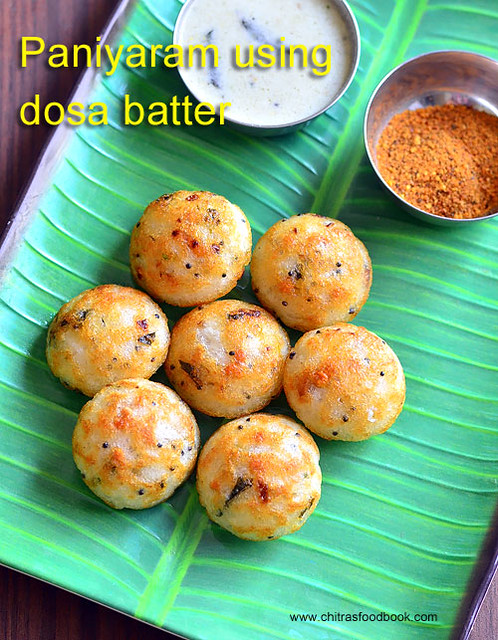 Paniyaram recipe with dosa batter
