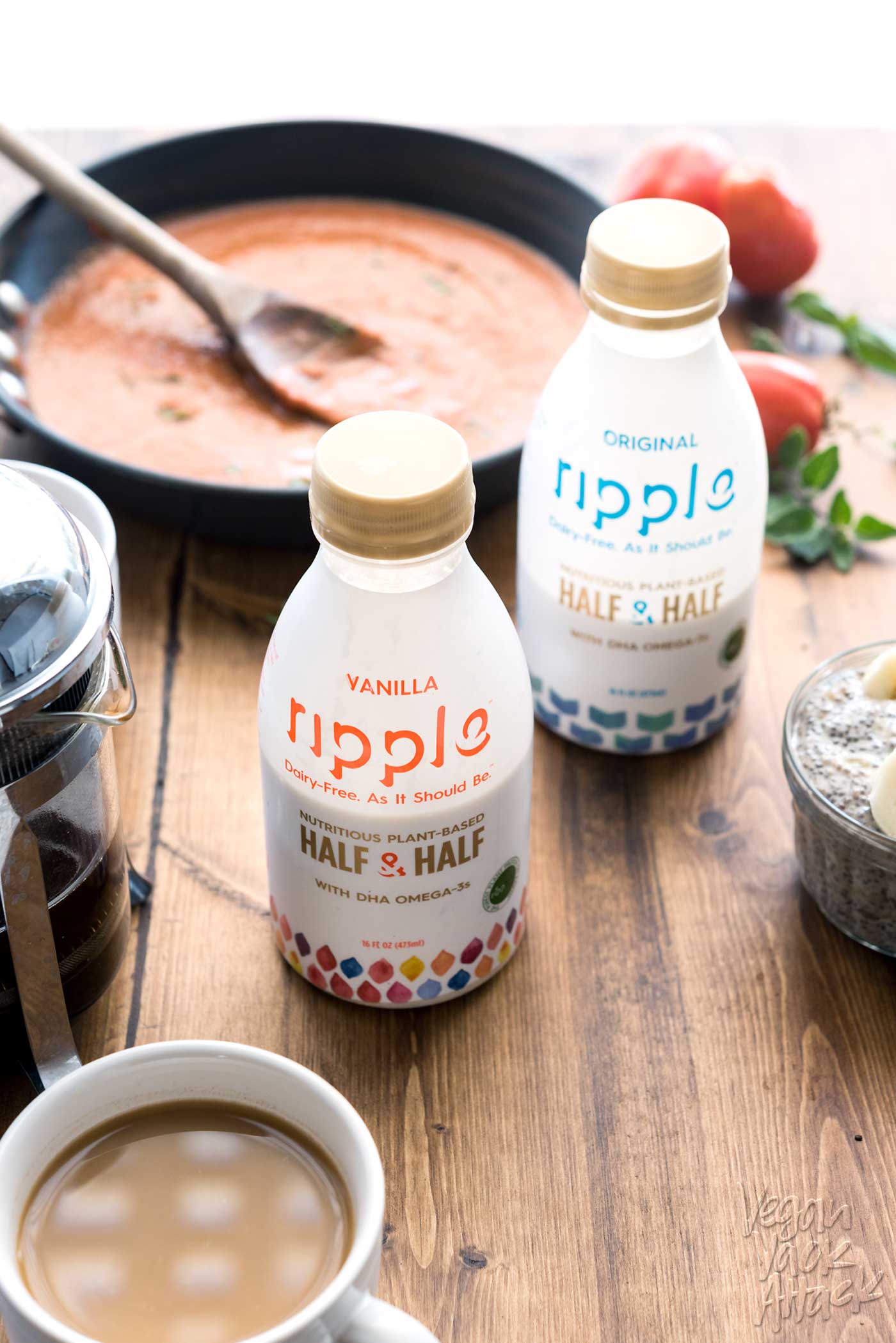 New Vegan Product Review: Ripple Half & Half! Silky smooth, ultra creamy, and versatile. Allergy-friendly, Nut-free #RippleFoods #DairyFreedom