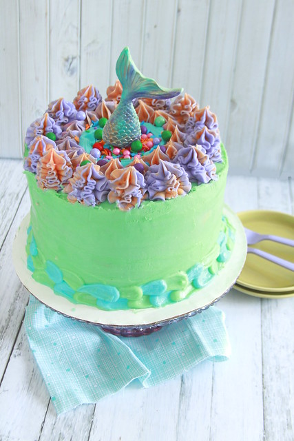 Blue Raspberry Mermaid Cake