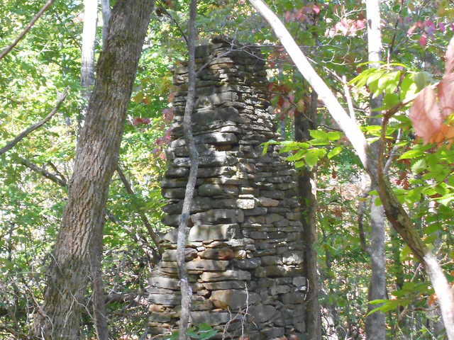 Find this hidden rock chimney from an old homestead at Smith Mountain Lake State Park, Va