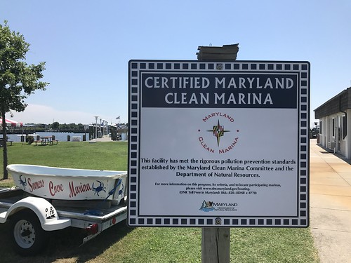 Photo of Clean Marina Certification Sign at Somers Cove Marina in Crisfield