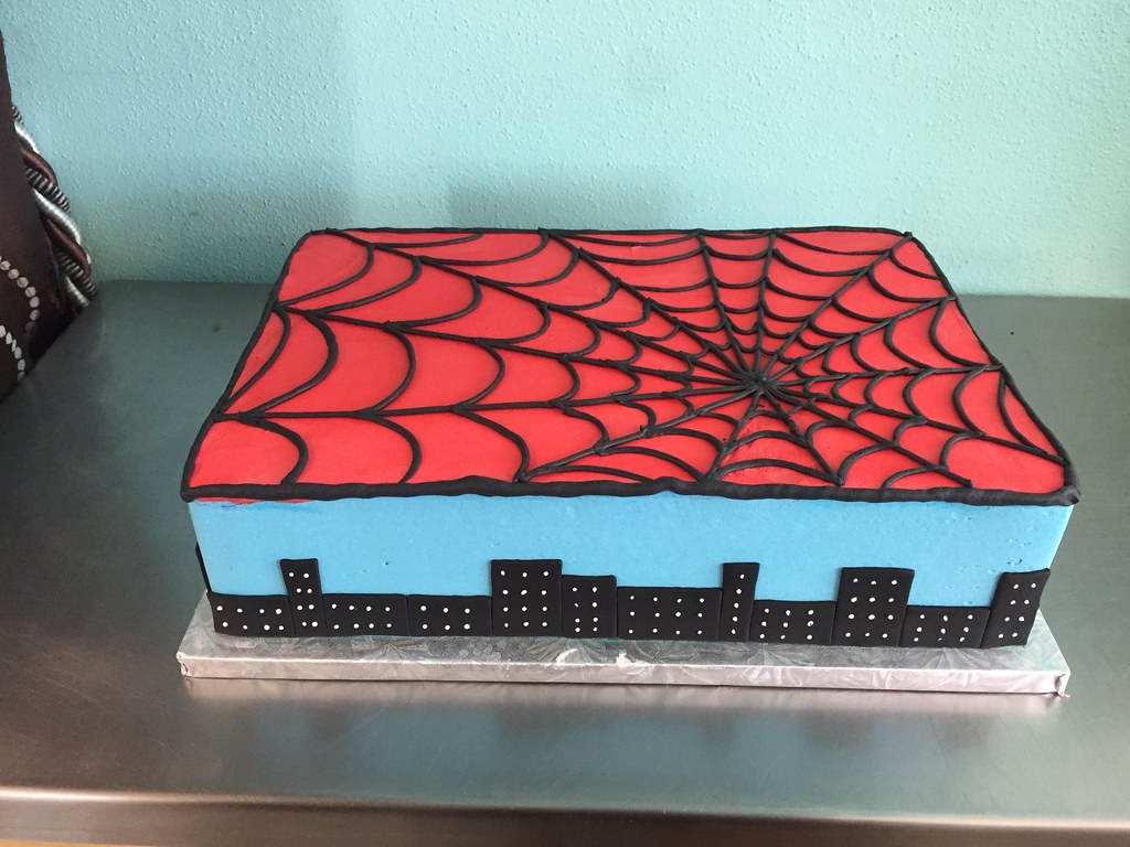 SpiderMan Sheet Cake Delicately Delicious Flickr