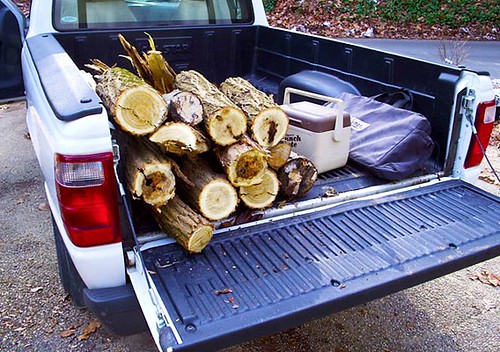 Truck with firewood