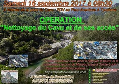 Affiche de l'opération "Nettoyage du Cavu et de ses accès" du Samedi 16 septembre 2017
