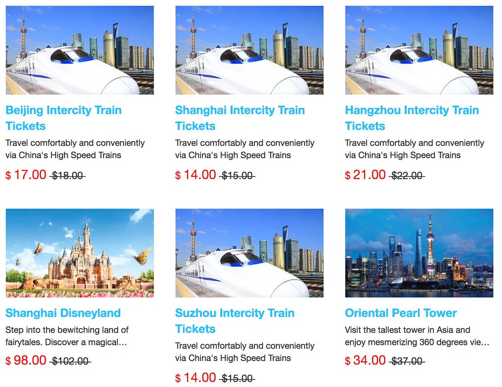 Pre-book your China High Speed Rail Tickets and Shanghai Disneyland Admissions with Changi Recommends Online - Alvinology