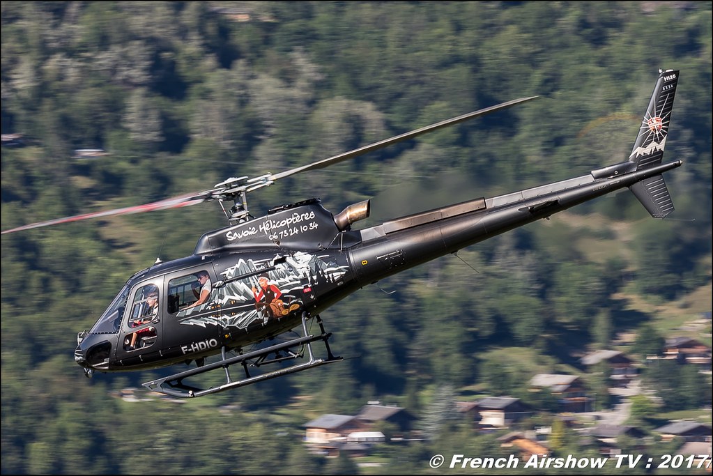 AS-350 B3e - F-HDIO Savoie Hélicoptères , Coupe du Monde Saut à Ski – Courchevel, worldcupcourchevel 2017, FIS, show aerien , Meeting Aerien 2017