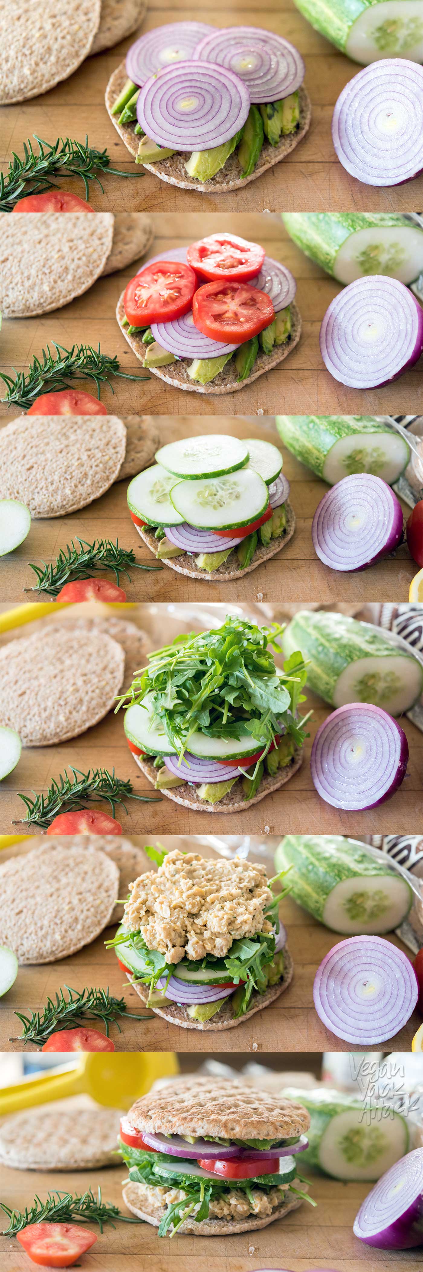 Rosemary Chickpea Salad Sandwich: Here’s a back-to-school-ready lunch idea that’s easy and delicious! #vegan #soyfree #nutfree