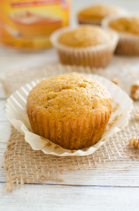 Pumpkin Banana Muffins - the best fall breakfast! Delicious cinnamon-spiced muffins with pumpkin, banana, and walnuts. Make a batch and have breakfast all week!
