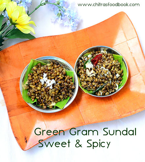 Green gram sundal without soaking