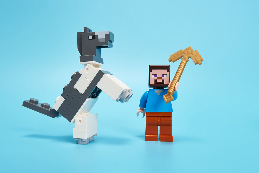 Lego Minecraft 21135 - P1060446 - Steve and Horse 