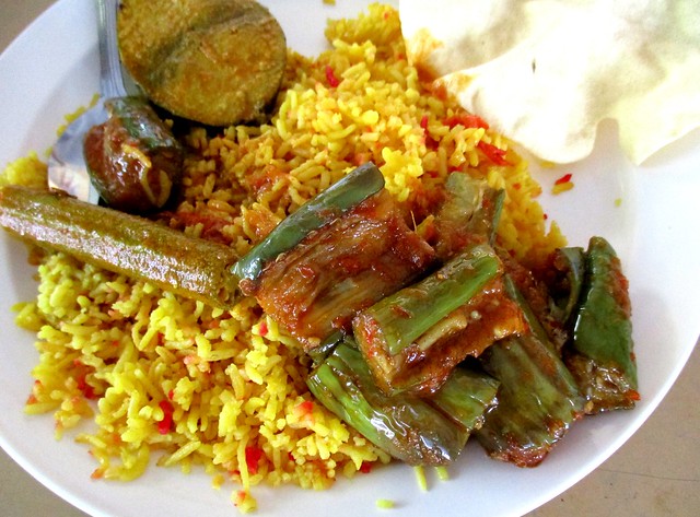 Sri Pelita Cafe nasi bryani fish curry with sambal terung