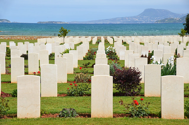 Rows of Headstones, Souda Bay War Cemetery, Crete