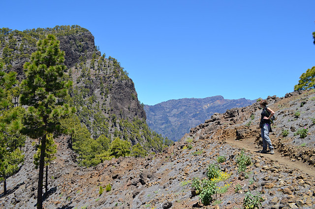 Walking above Calder de Taburiente, La Palma