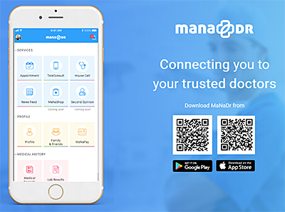 The iOS/Android MaNaDr app can be downloaded free from the Apple App Store & Google Play Store.