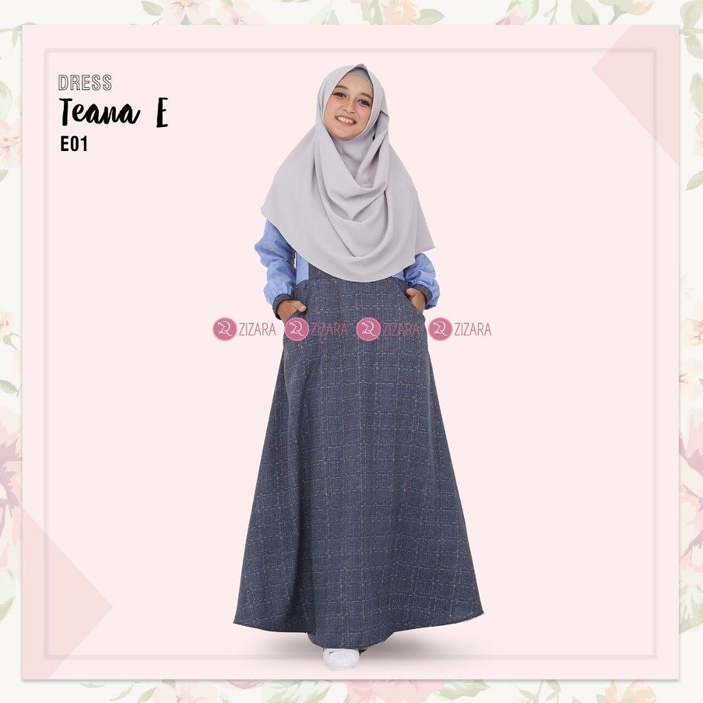  Gamis Zizara  Teana E 01 baju muslim wanita baju muslimah 