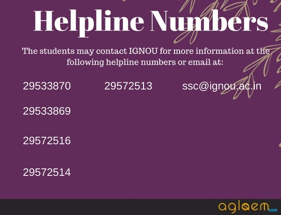 IGNOU Hall Ticket Helpline