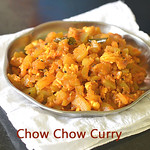 Chow Chow Poriyal / Chayote Curry Recipe
