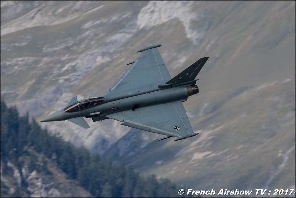 Eurofighter Typhoon Allemand EADS , Breitling Sion Air Show 2017 , sion airshow , montagne , Alpes suisse , Canton du Valais , Meeting Aerien 2017