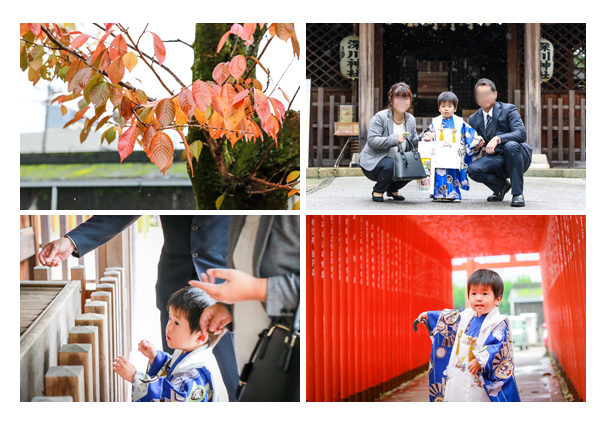  深川神社（愛知県瀬戸市）で七五三まいり写真の出張撮影　名古屋市守山区在住の3才の男の子　