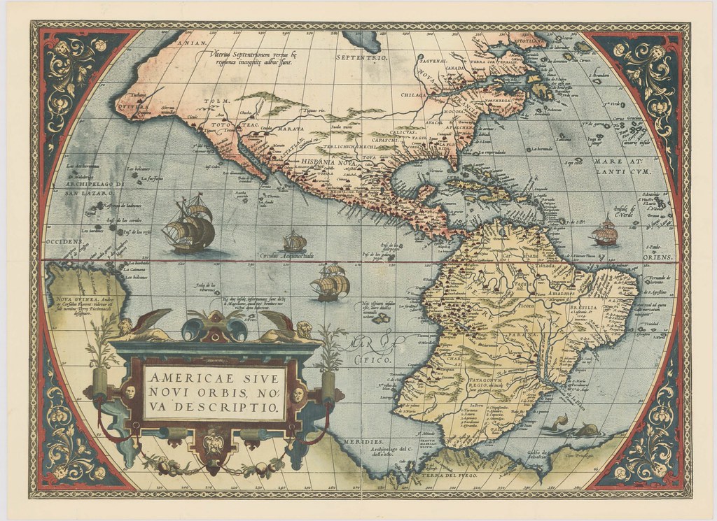 Map of the Americas by Abraham Ortelius