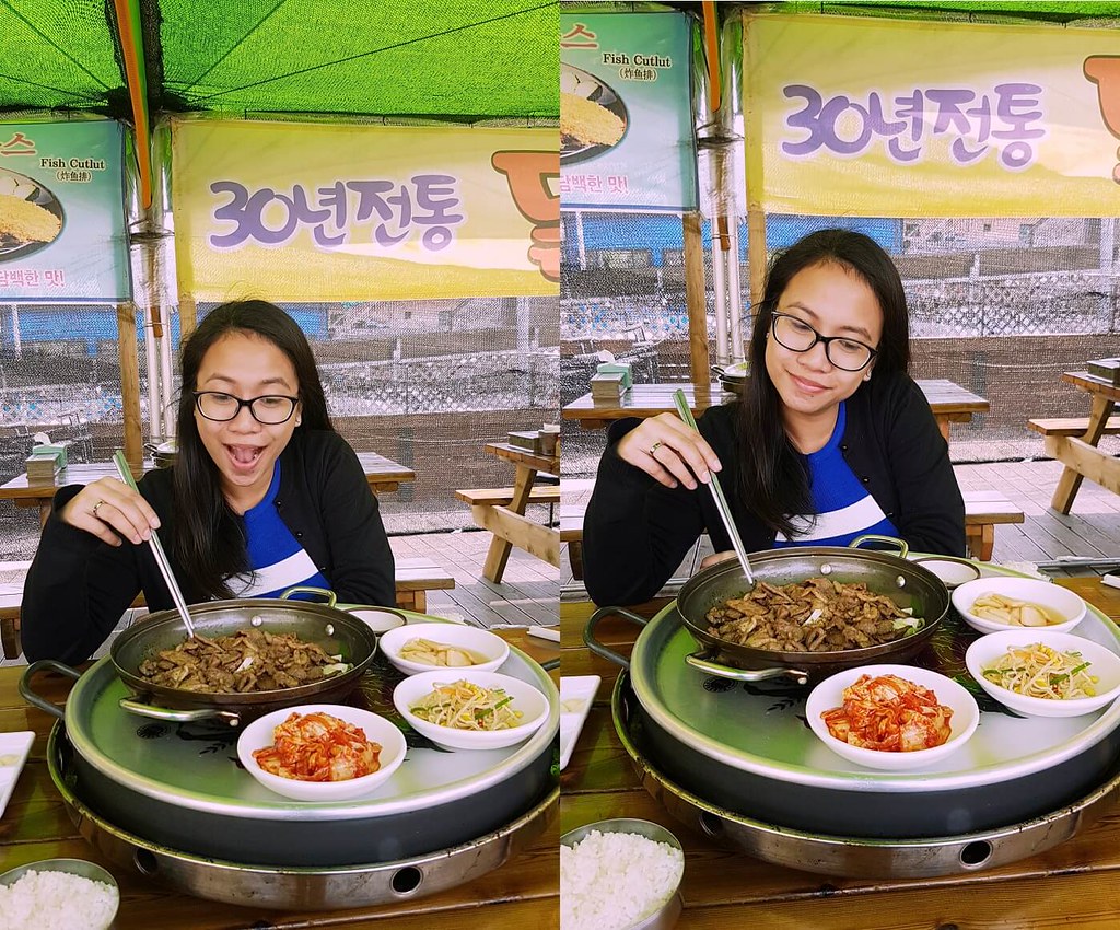 eating bulgogi in gapyeong