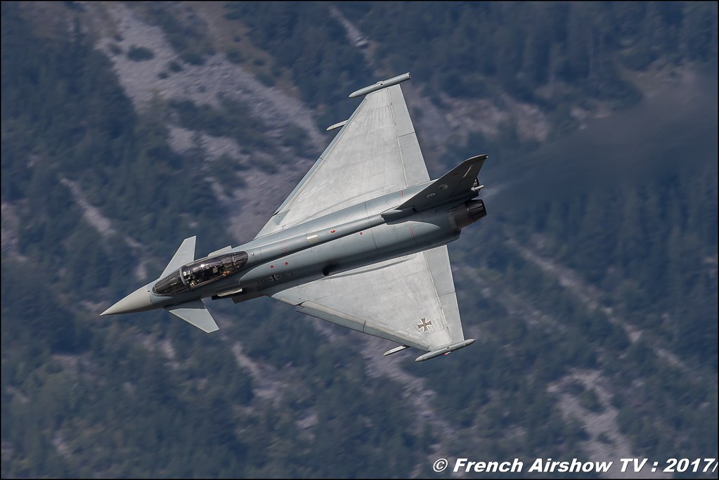 Eurofighter Typhoon Allemand EADS , Breitling Sion Air Show 2017 , sion airshow , montagne , Alpes suisse , Canton du Valais , Meeting Aerien 2017