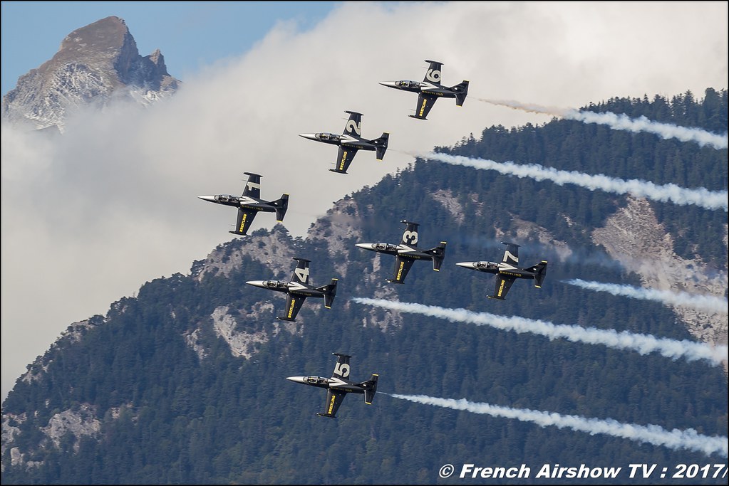 Breitling Jet Team , Patrouille Breitling , Breitling Sion Air Show 2017 , sion airshow , montagne , Alpes suisse , Canton du Valais , Meeting Aerien 2017