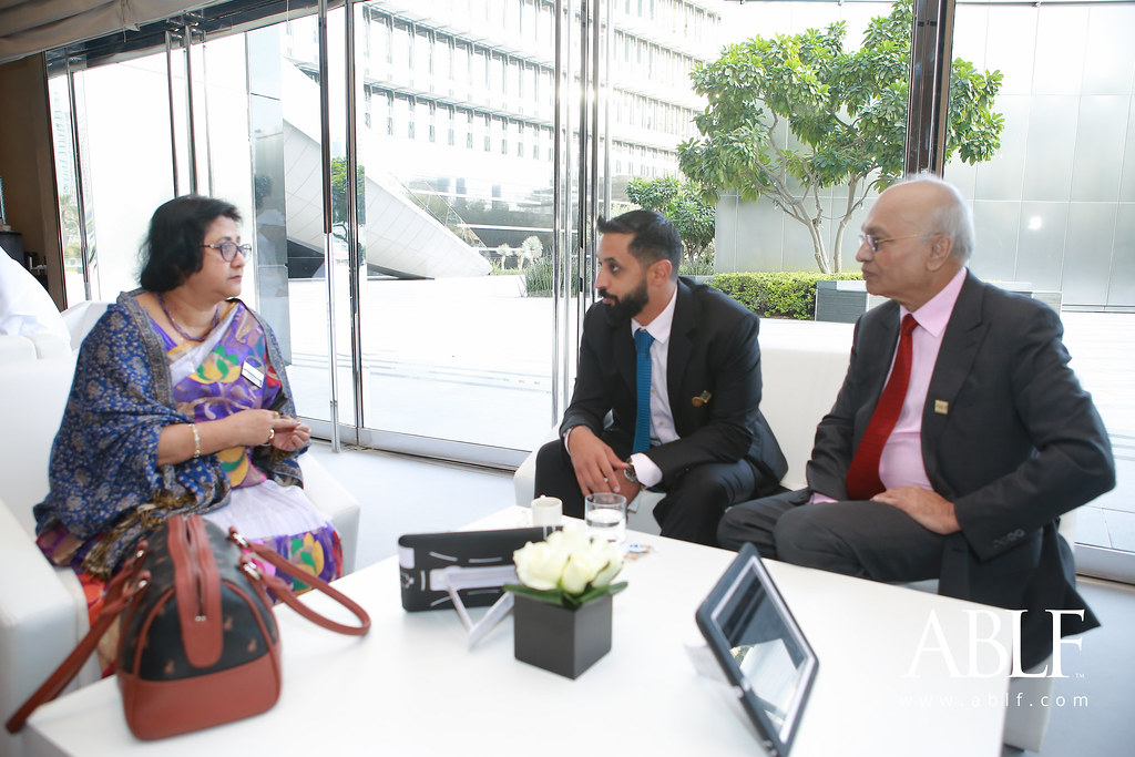 Arundhati Bhattacharya; Ahmed Bin Sulayem, Chairman, DMCC; and Nirmal Sethia in conversation at the ABLForum 2017