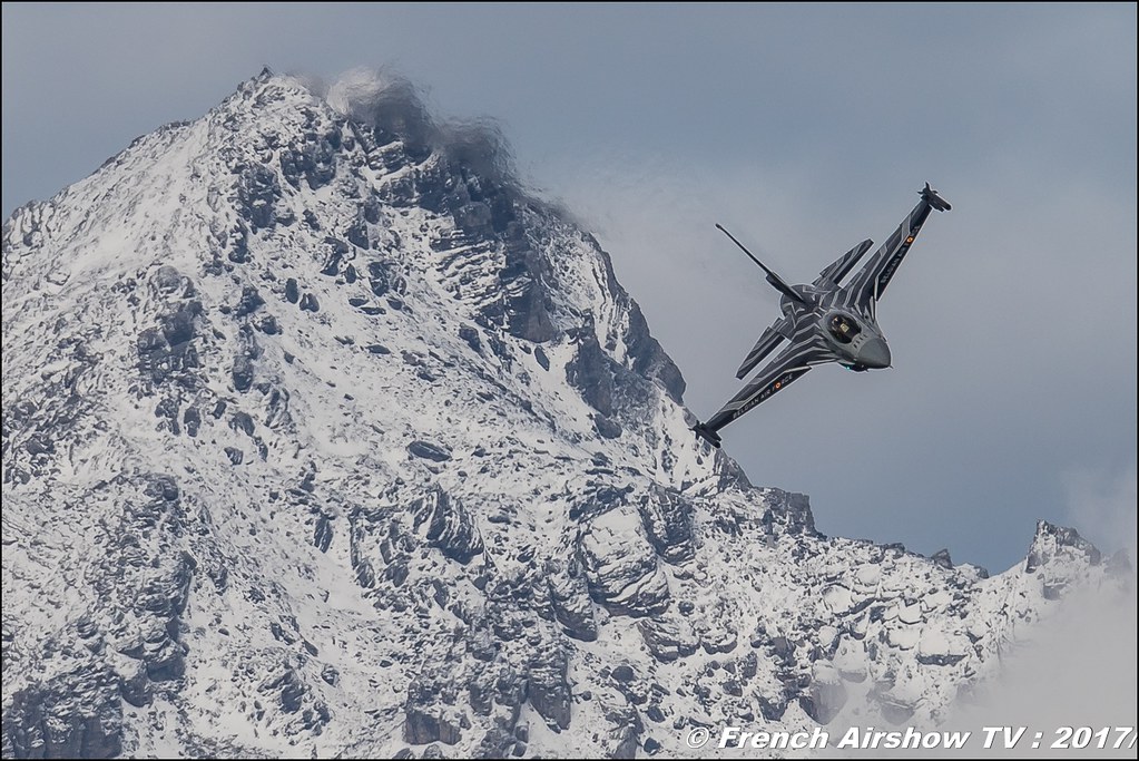 Belgian Air Force F-16 Solo Display BE , F-16 Solo Display Team BAF , Breitling Sion Air Show 2017 , sion airshow , montagne , Alpes suisse , Canton du Valais , Meeting Aerien 2017