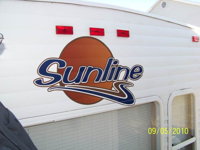SunLine camper travel trailer vinyl decal 