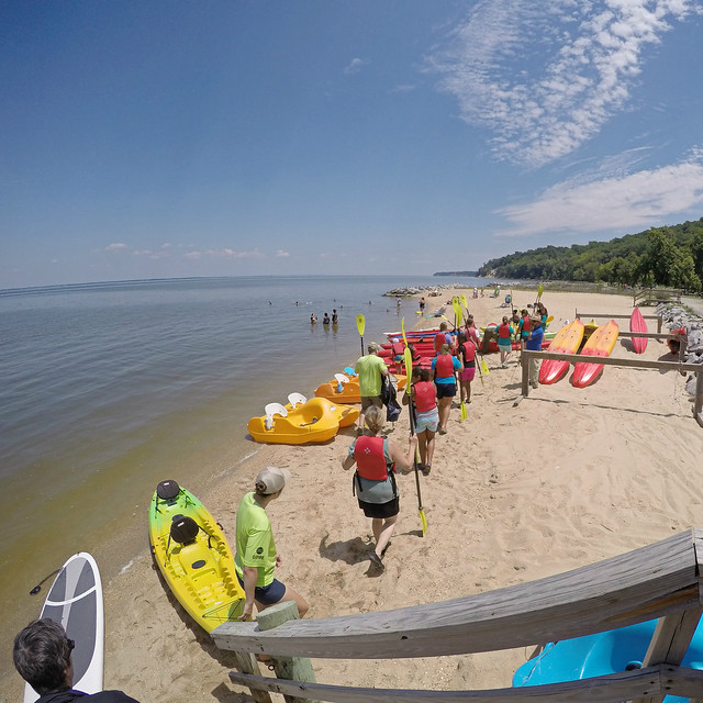 Pick a program or rent a kayak on your own to glide along the cliffs near Fossil Beach at Westmoreland State Park on the Potomac River, Virginia