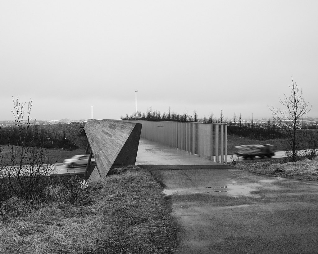 footbridge, black and white, photograph